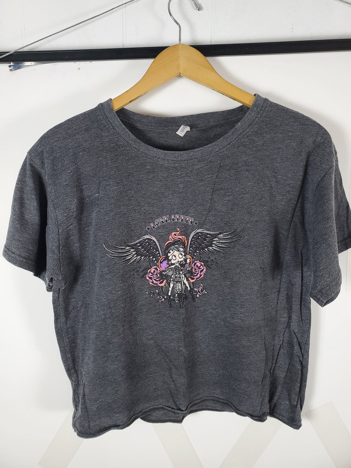 Brisco Brands Betty Boop Biker Tee Design - Size L