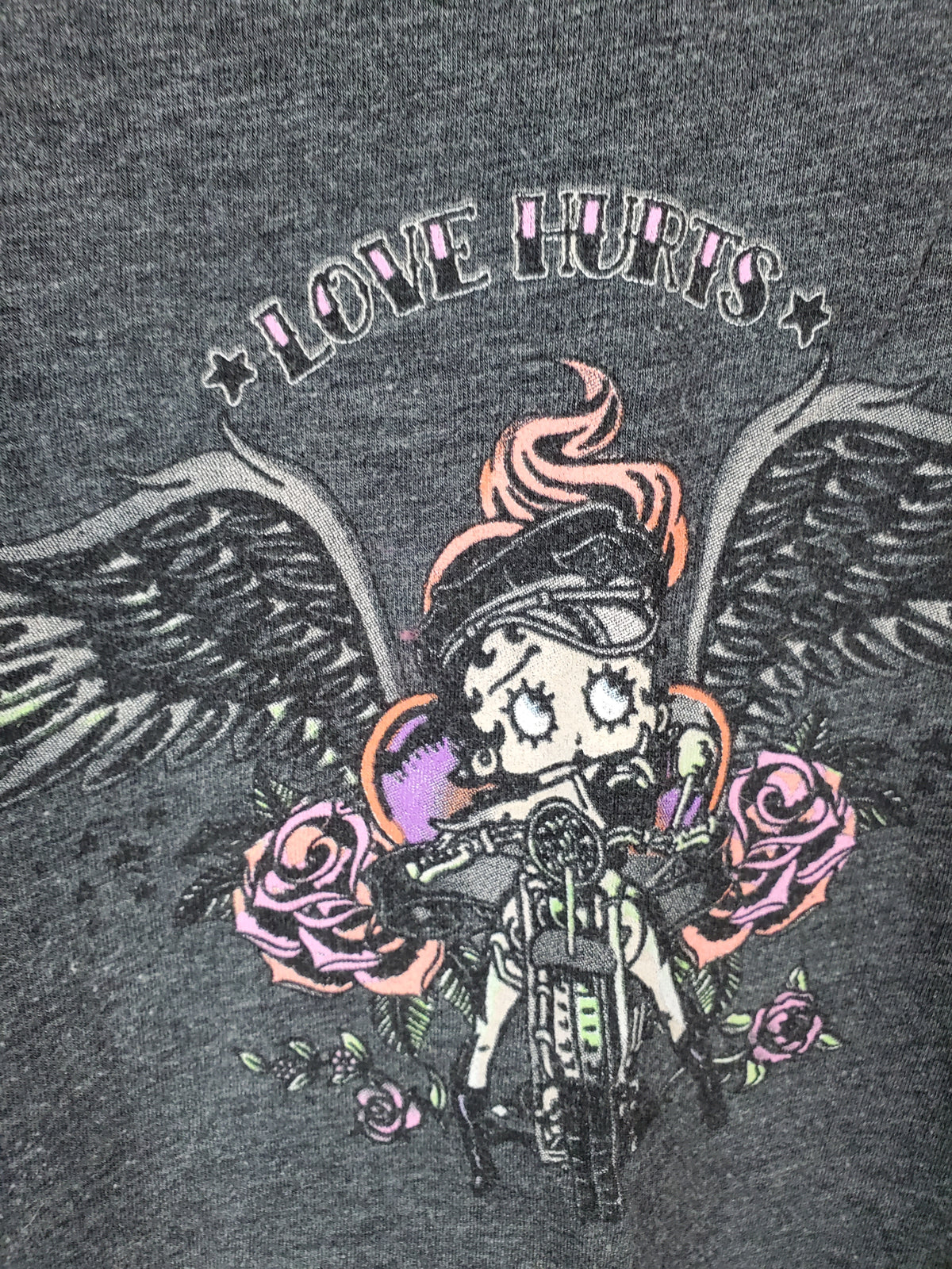 Brisco Brands Betty Boop Biker Tee Design - Size L