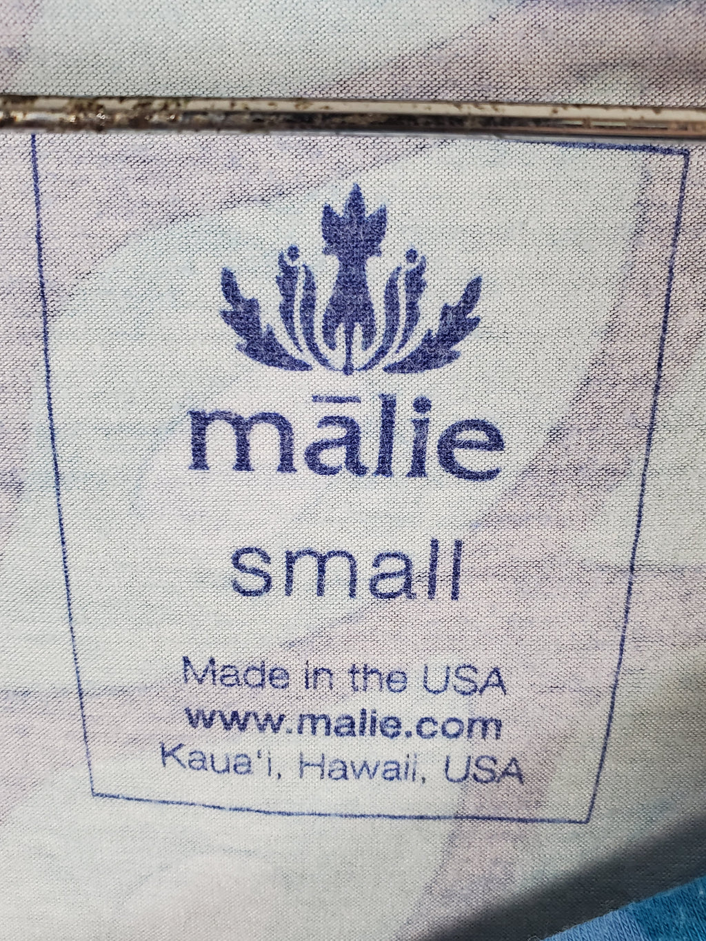 Malie Blue Patterned Dress Small