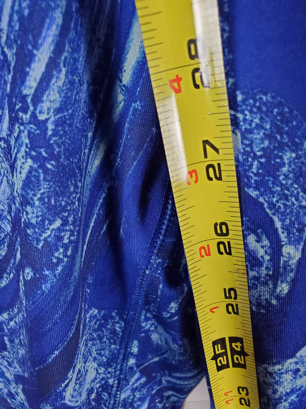 Mossimo Supply Co. Blue Abstract Print Yoga Pants