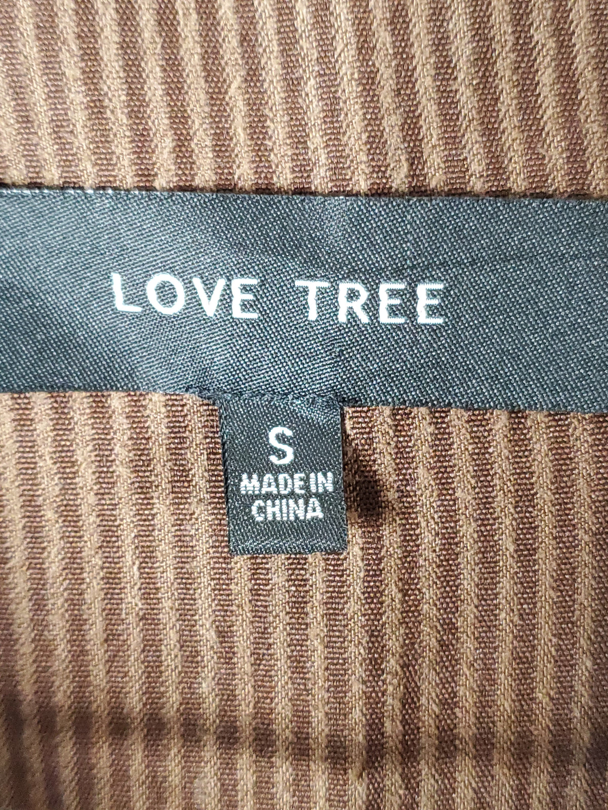 Love Tree Brown Corduroy button up shirt Size S