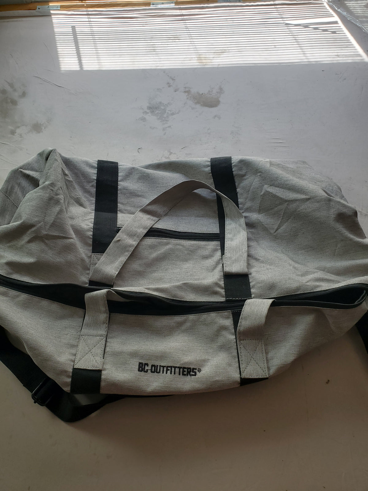 BC Outfitters Gray Duffel/Gym bag