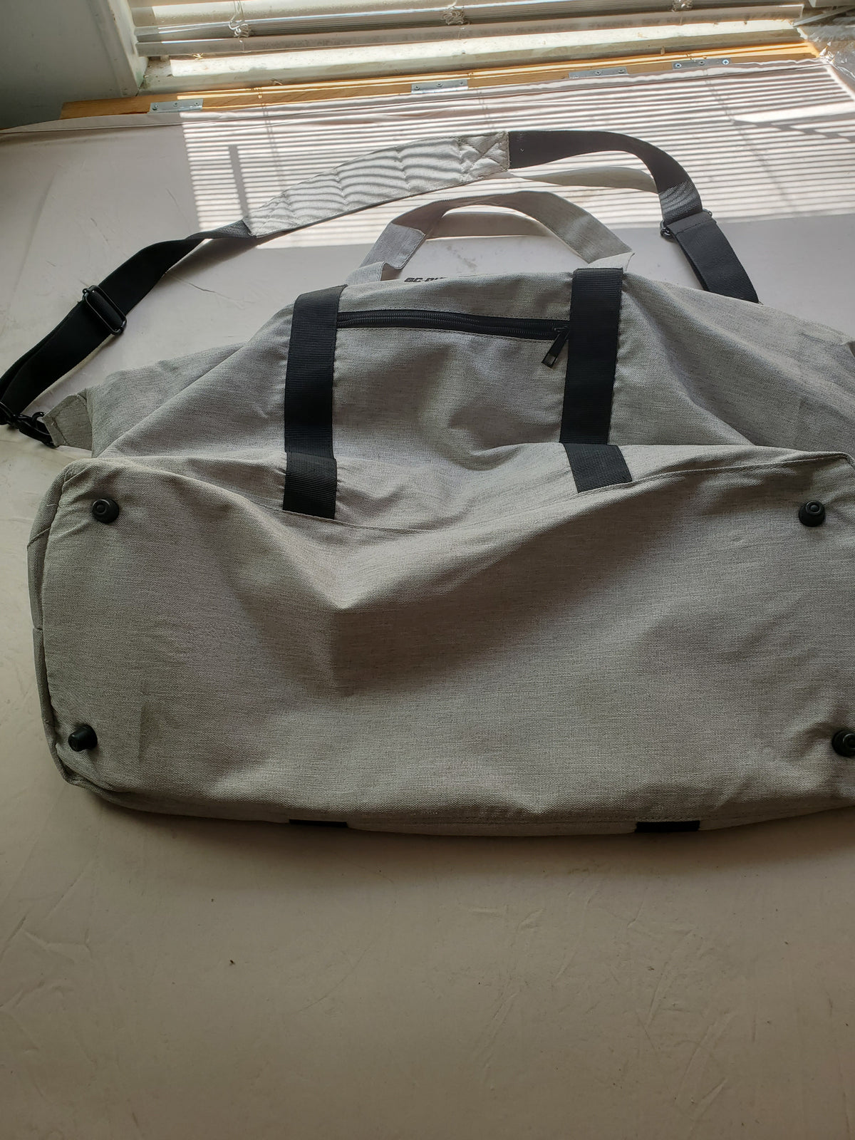 BC Outfitters Gray Duffel/Gym bag