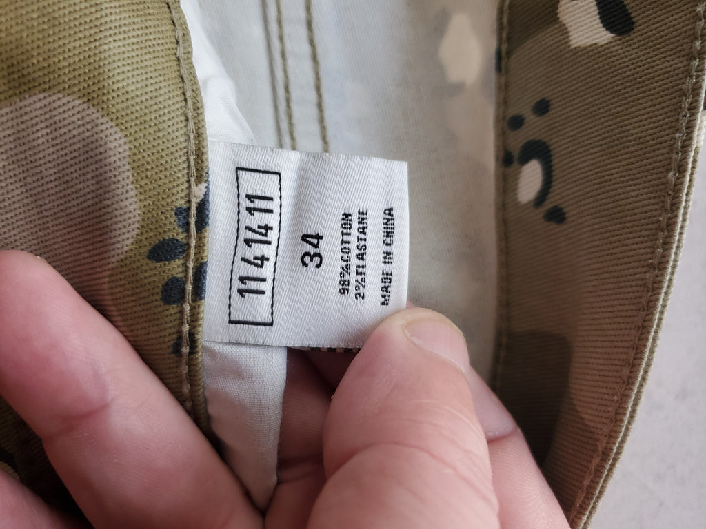 KDNK Camouflage Cargo Pants – Size 34 – Cotton/Elastane – Great Condition