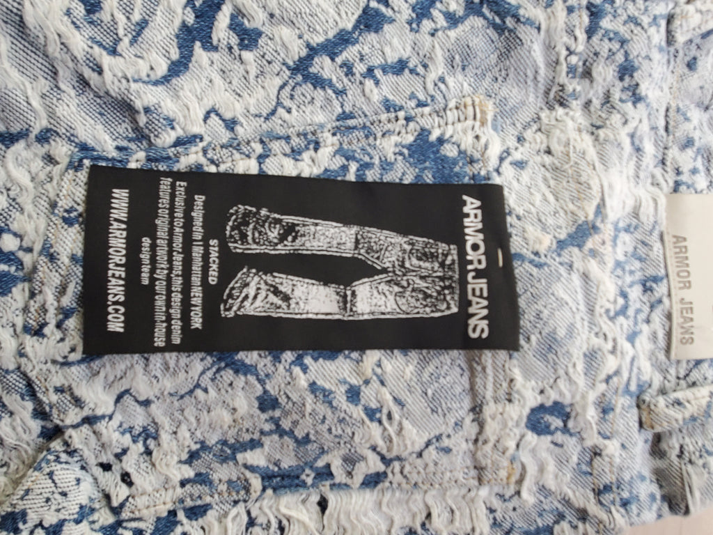 Armor Jeans Stacked – Size 34x36 – Rare Exclusive Pattern Denim