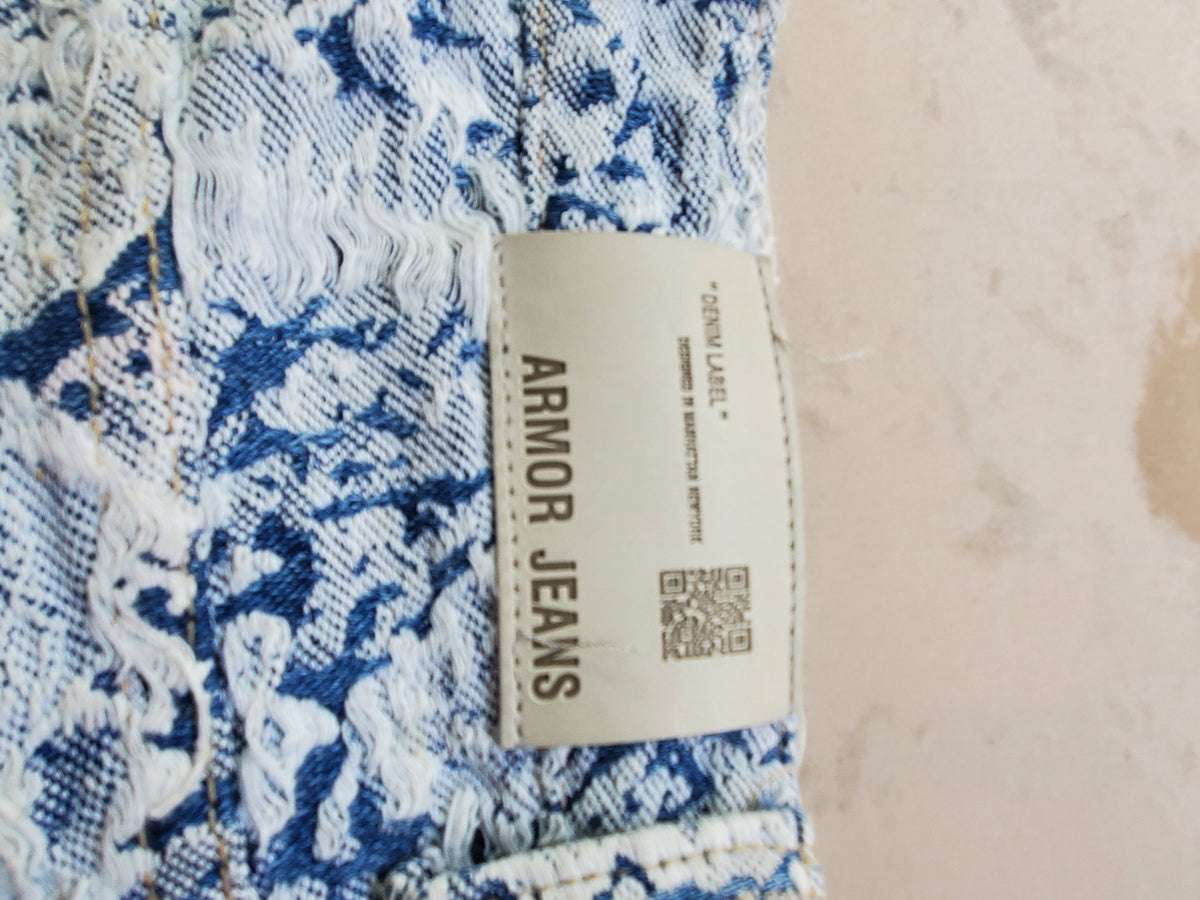 Armor Jeans Stacked – Size 34x36 – Rare Exclusive Pattern Denim