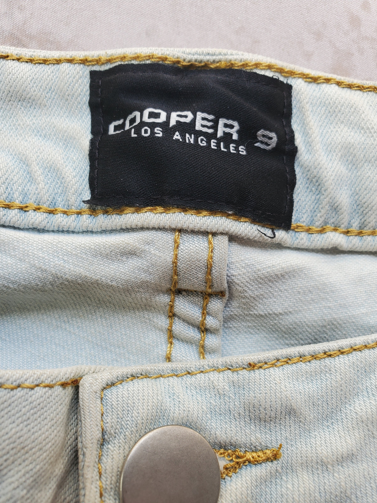 Cooper 9 Los Angeles Jeans – Size 34x36 – Rare Utility Strap Denim