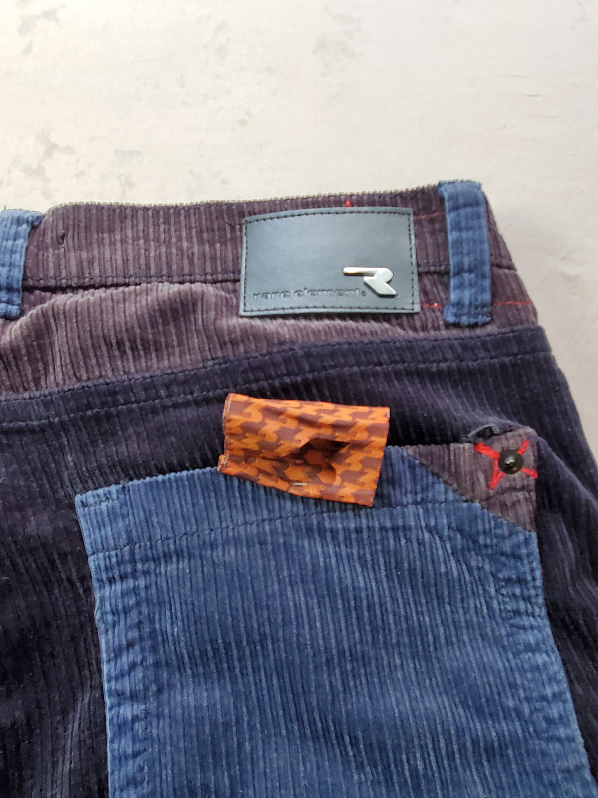 Rare Element Patchwork Corduroy Pants – Size 32x35 – Unique Workwear Style