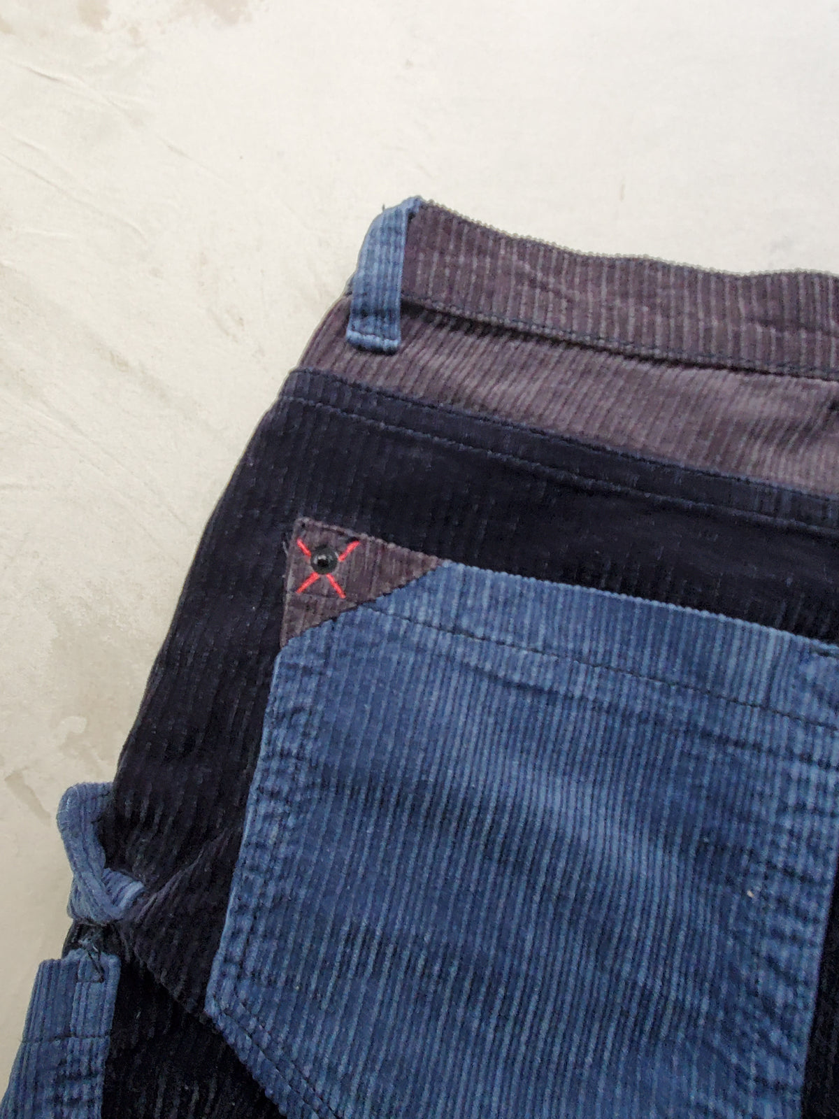 Rare Element Patchwork Corduroy Pants – Size 32x35 – Unique Workwear Style