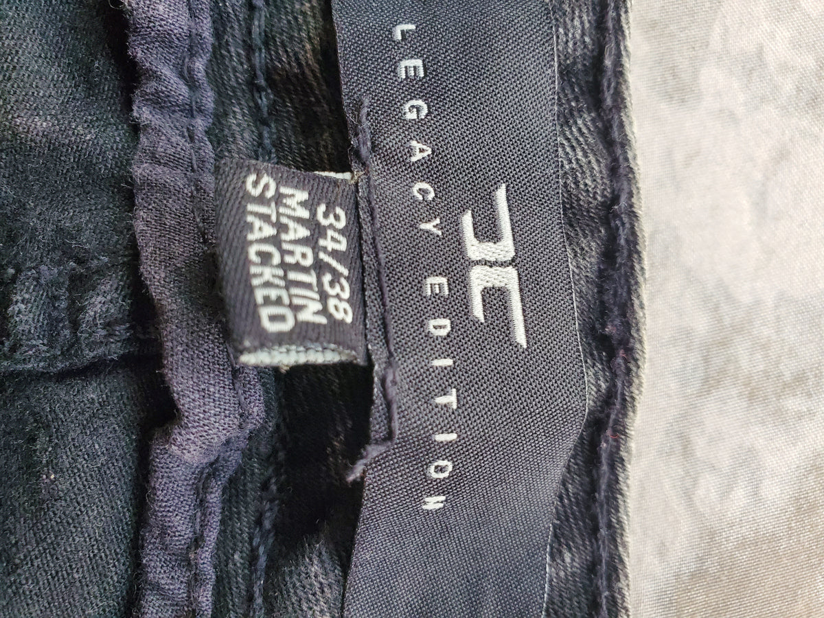 Jordan Craig Martin Stacked Jeans – 34x36 – Distressed Black Denim