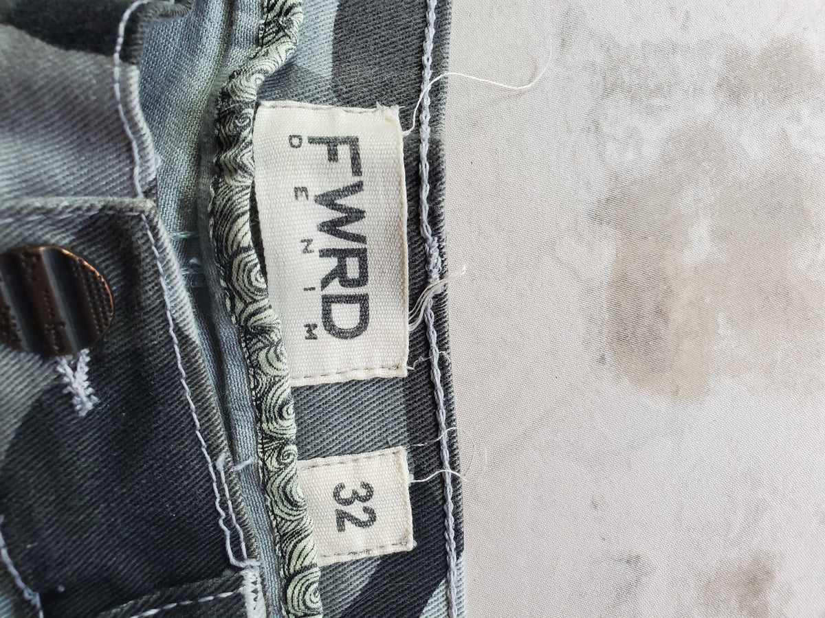 FWRD Denim Stacked Jeans – Size 32x36 – Streetwear Distressed Style