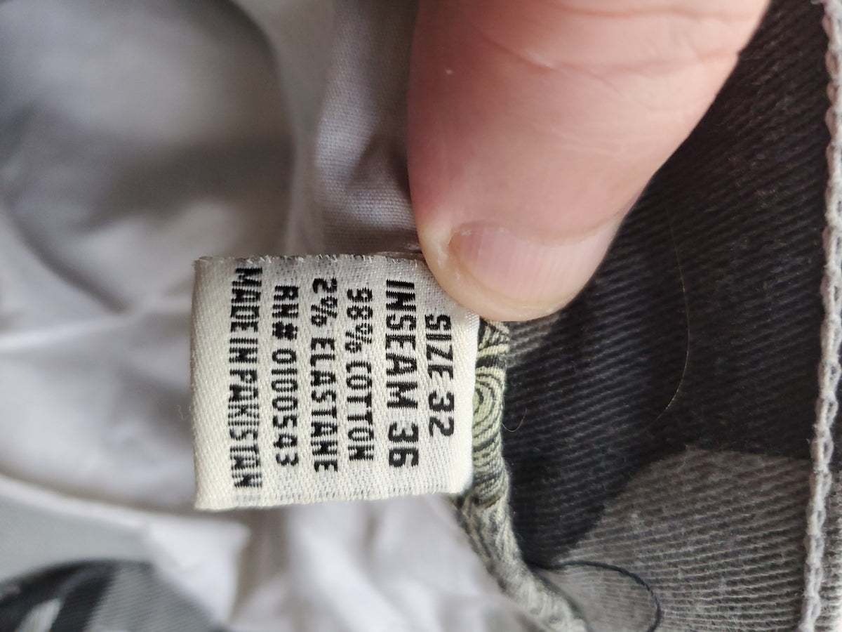 FWRD Denim Stacked Jeans – Size 32x36 – Streetwear Distressed Style
