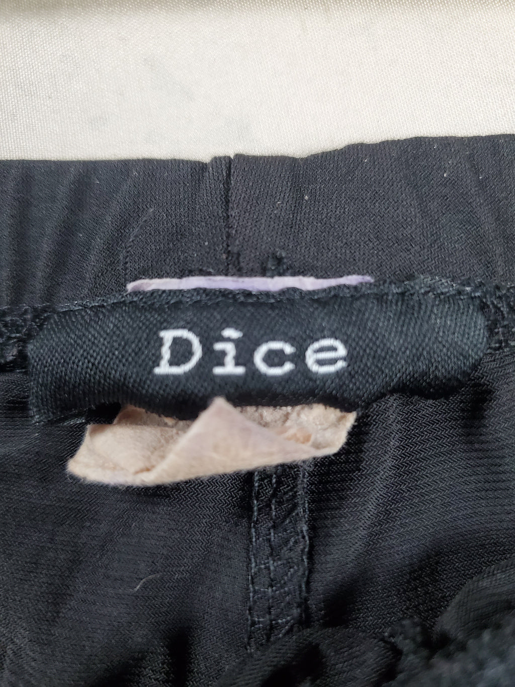 Vintage Dice Black Stretch Leggings – Flared Ankles – Retro Y2K Style
