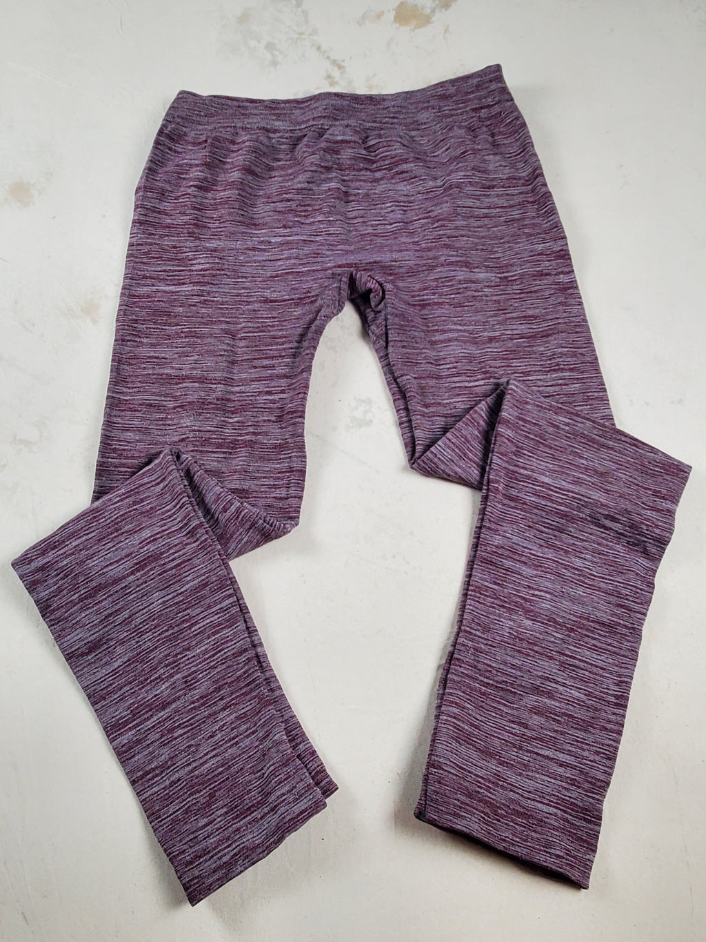 Charlotte Russe Stretch Leggings M/L Burgundy Heathered 24x24 Unstretched