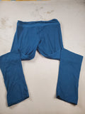 Vintage Hot Kiss Blue Leggings 30x26 Unstretched Y2K Soft Knit Retro Pants