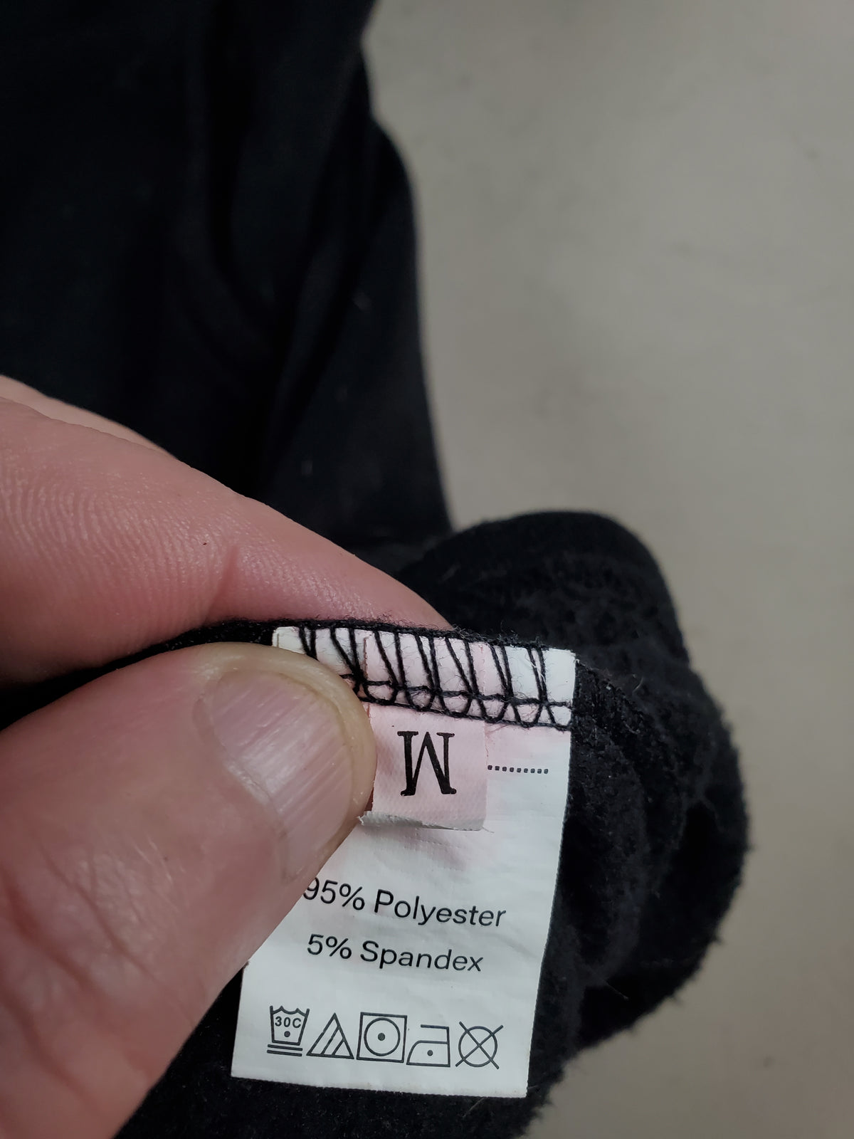 Black Hoodie pullover sweatskirt.  Size M.  Unknown Brand