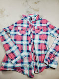 GH Bass Pink and Blue plaid top
