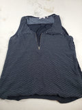 Tempted black pull over vest with zipper neck line Size M