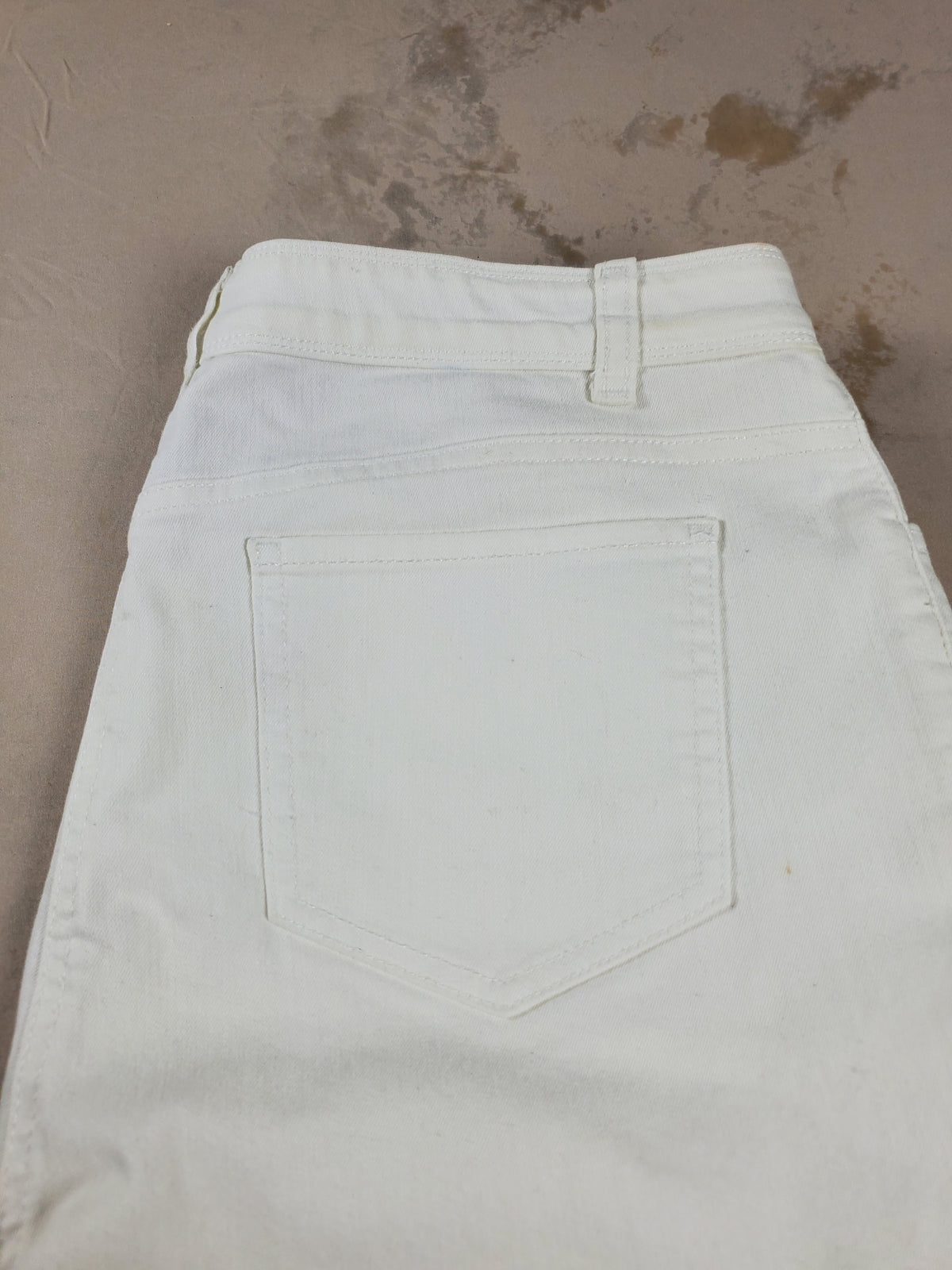 Vintage Allison Daley White Denim Stretch waist jeans Size 14
