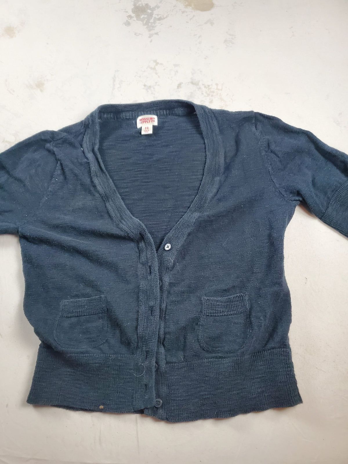 Mossimo Supply Co Black button up sweater top - Size L