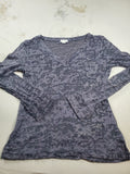 Zenana Outfitters Charcoal gray transparent pattern overshirt - Size L