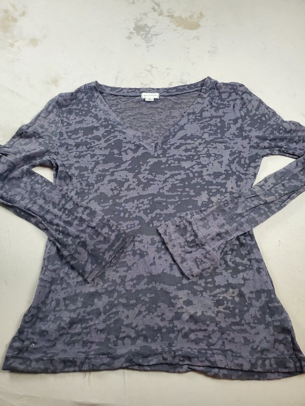 Zenana Outfitters Charcoal gray transparent pattern overshirt - Size L