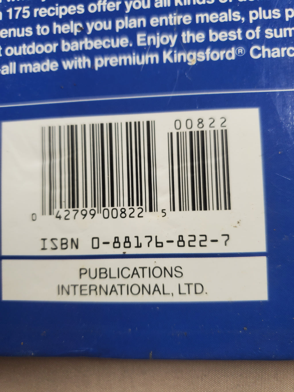 Kingsford Great Barbecues cookbook, Spiral Bound