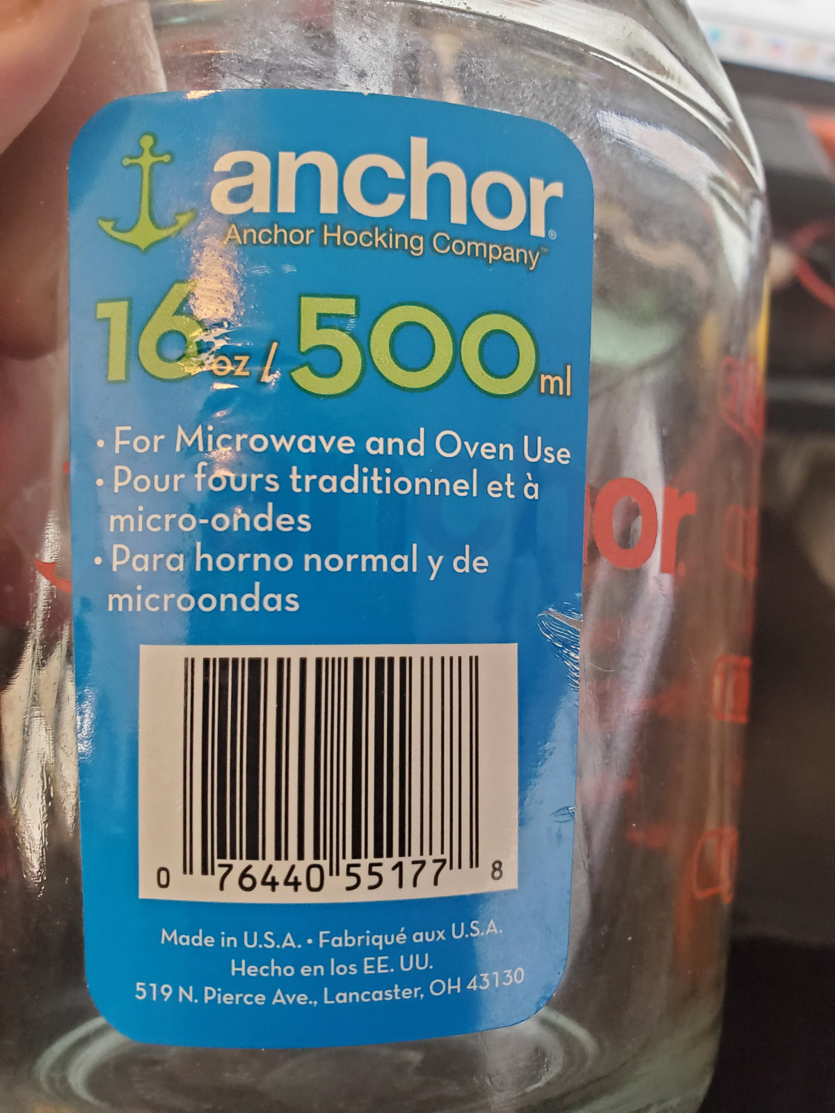 Anchor Hocking 2-cup measuring cup.  New