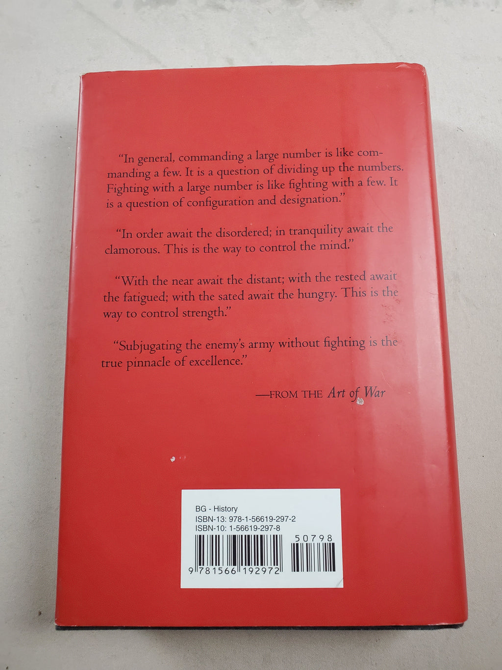 The Art of War – Sun Tzu – Ralph D. Sawyer (1994 Hardcover) – Dust Jacket – Excellent