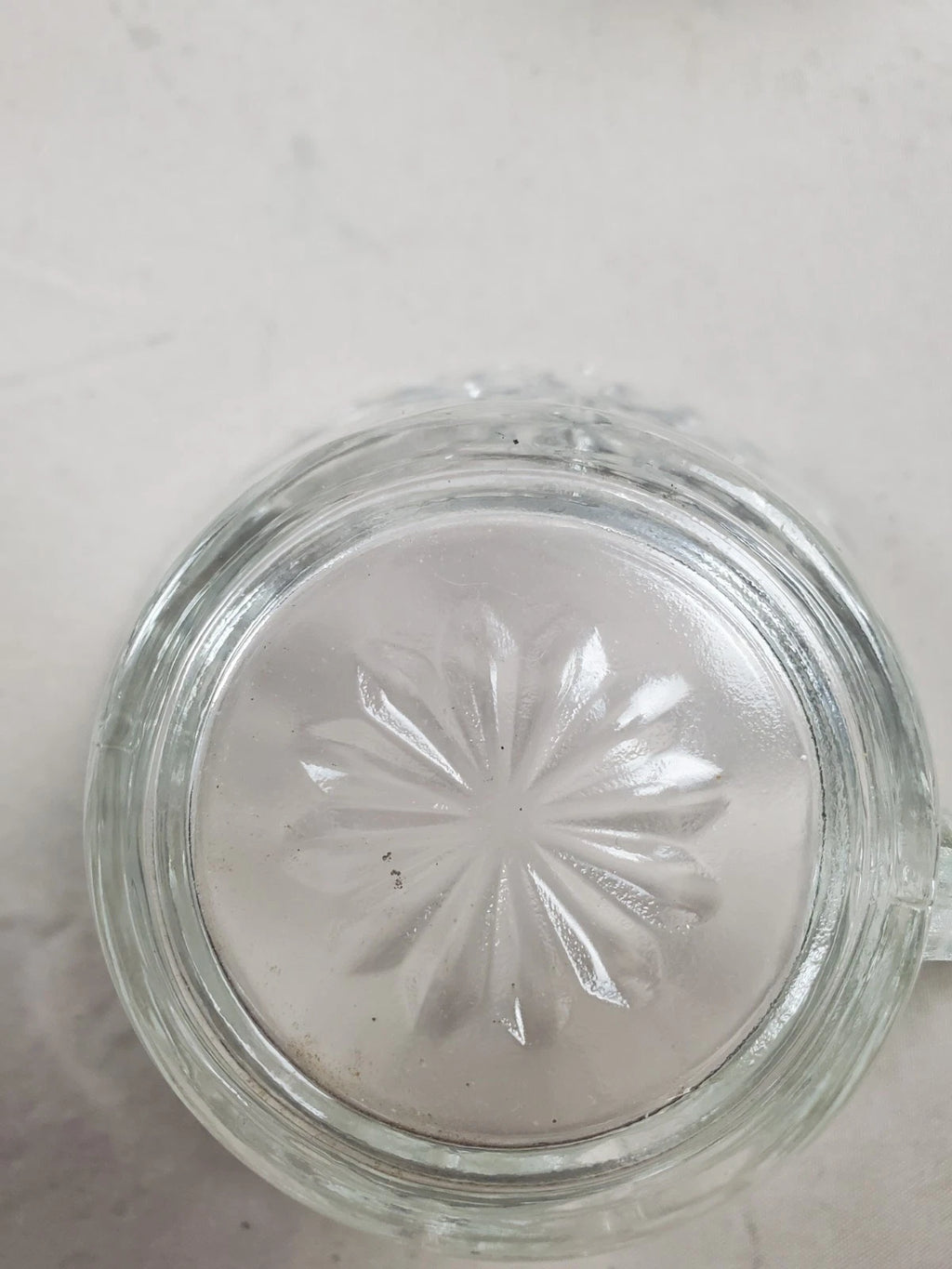 Anchor Hocking Set of 7 Eapc Star of David Glass Punch Cup Vintage