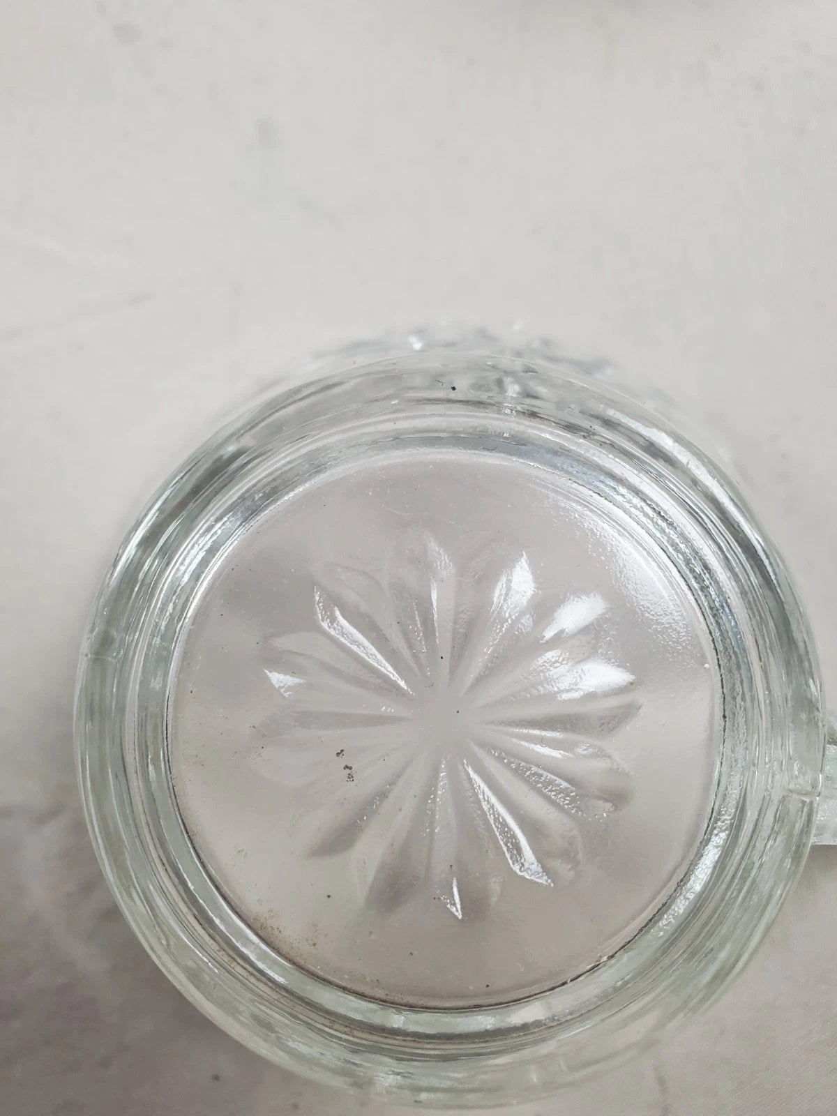 Anchor Hocking Set of 7 Eapc Star of David Glass Punch Cup Vintage