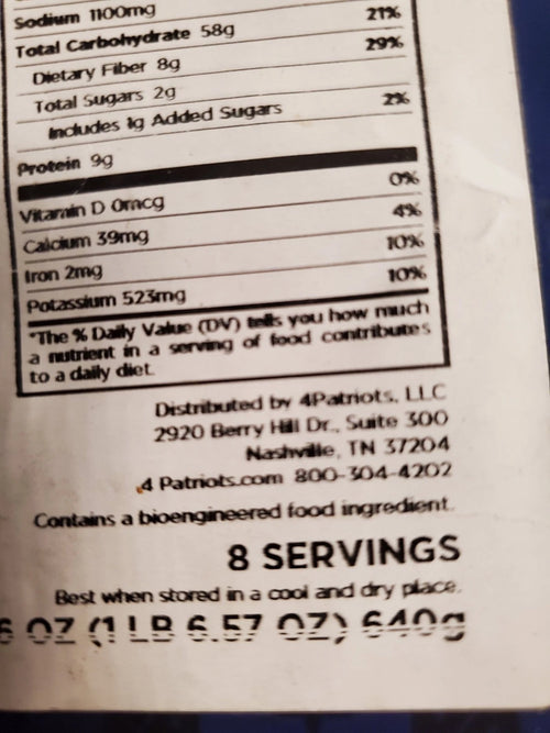 4Patriots Cowboy Rice &amp; Beans and Cozy Potato Soup - 8 servings each