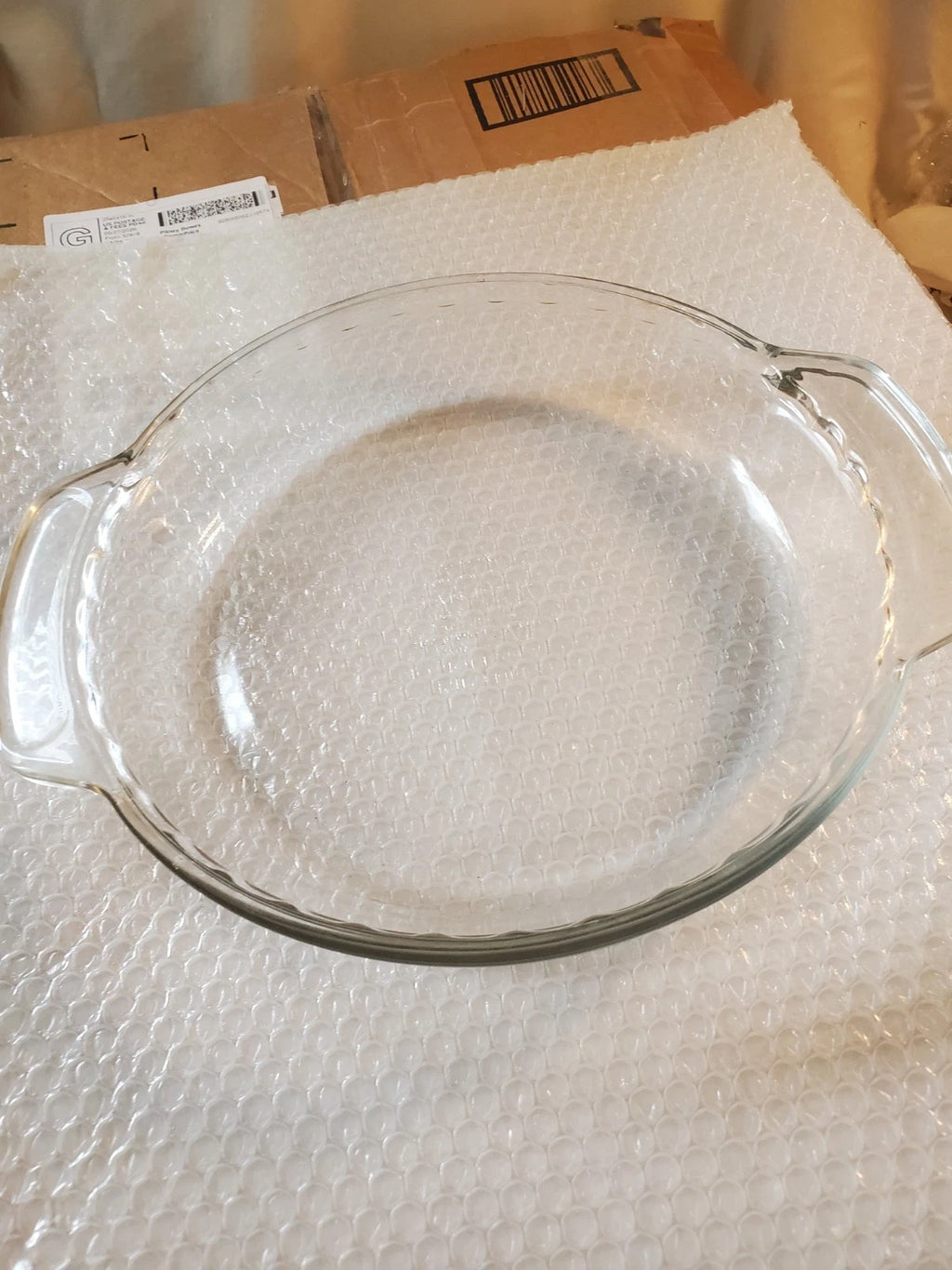 Anchor Hocking Glass Deep Pie Plate 9 Inch Clear Scalloped 1 Quart