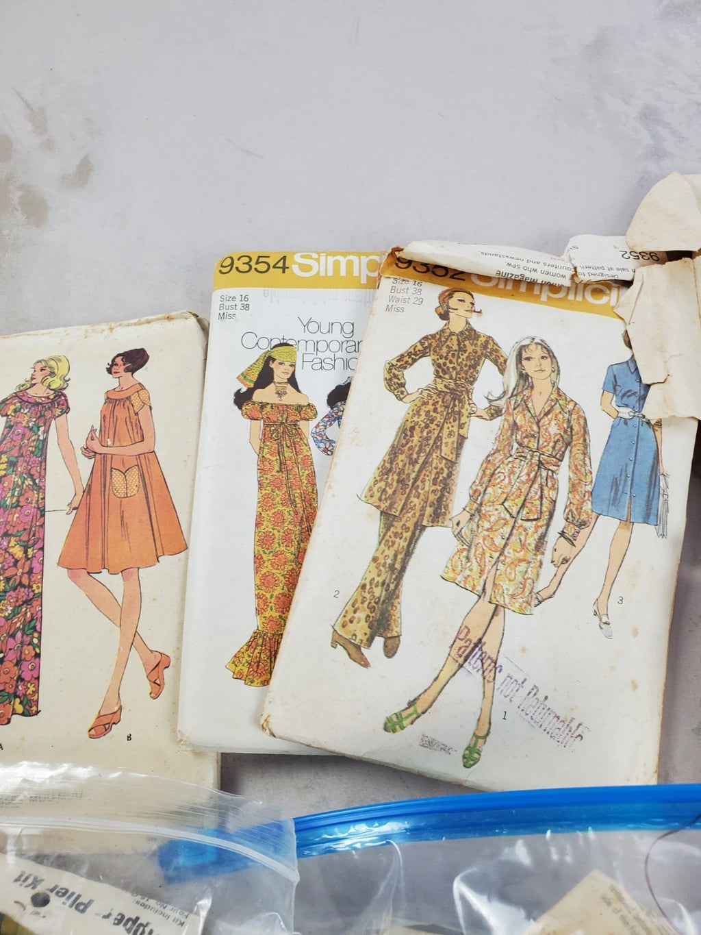 Vintage Sewing supplies - Needles, threads, patterns and more
