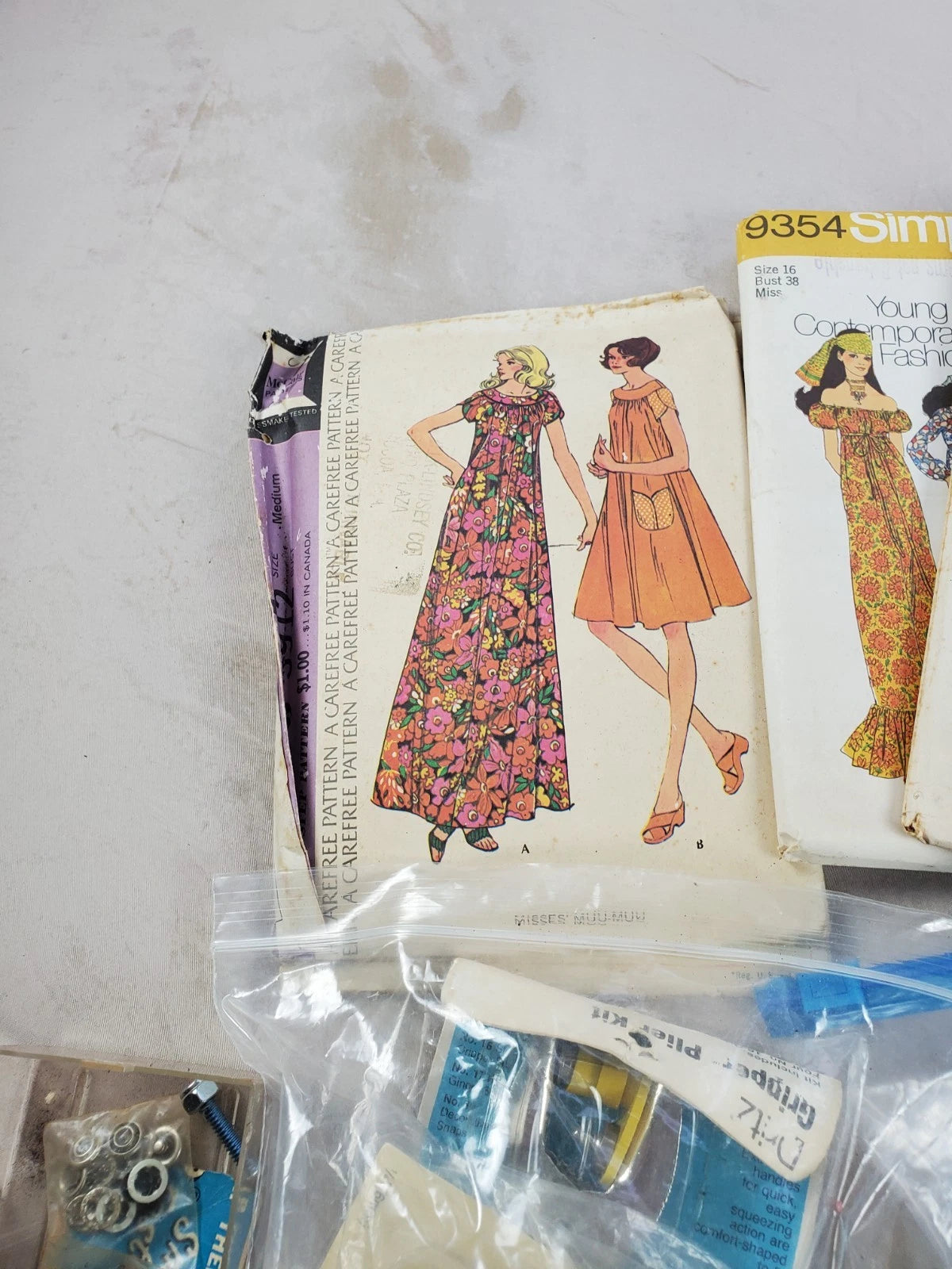 Vintage Sewing supplies - Needles, threads, patterns and more