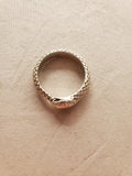 Sterling Silver 925 Ouroboros Snake Ring – 9.3g – Scaled Band – Size 10/10.5