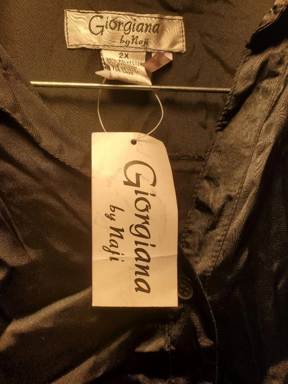 Giorgiana by Naji Long Sleeve Blouse - Black - Womens 2X