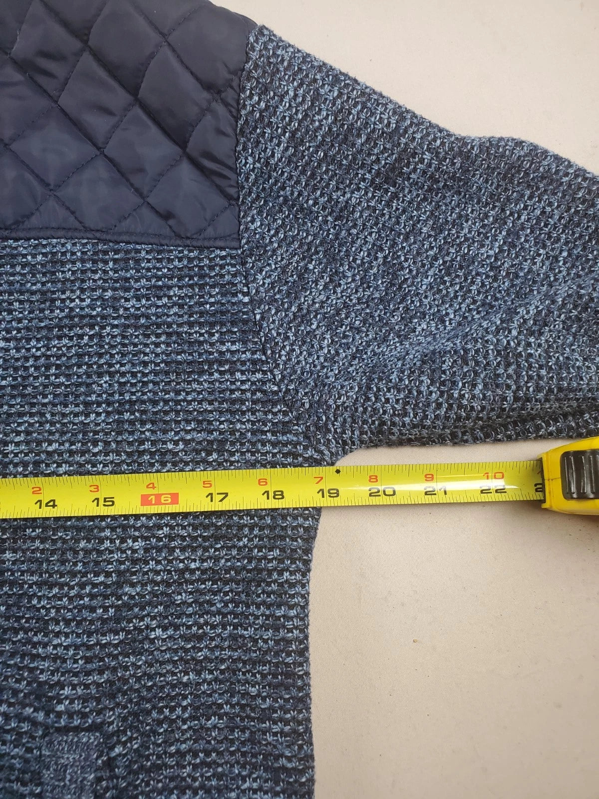 Gioberti Cardigan Sweater Men L Blue Full Zip Mock Lined Long Sleeve