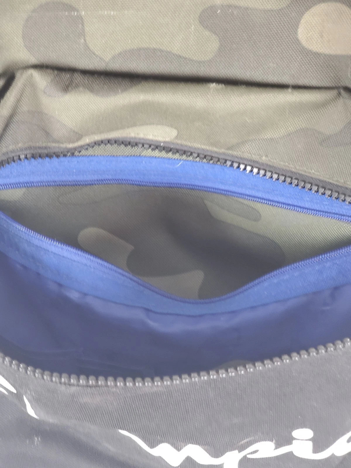 Champion Estate Backpack - Black and Camo with Blue Interior