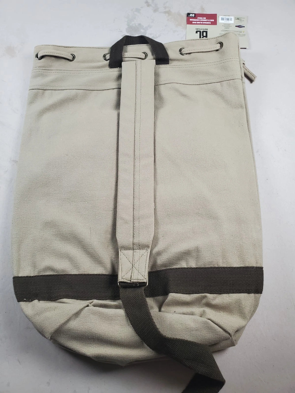 BC Outfitters Beige Single Strap 20 inch Rucksack Travel Hike NWT