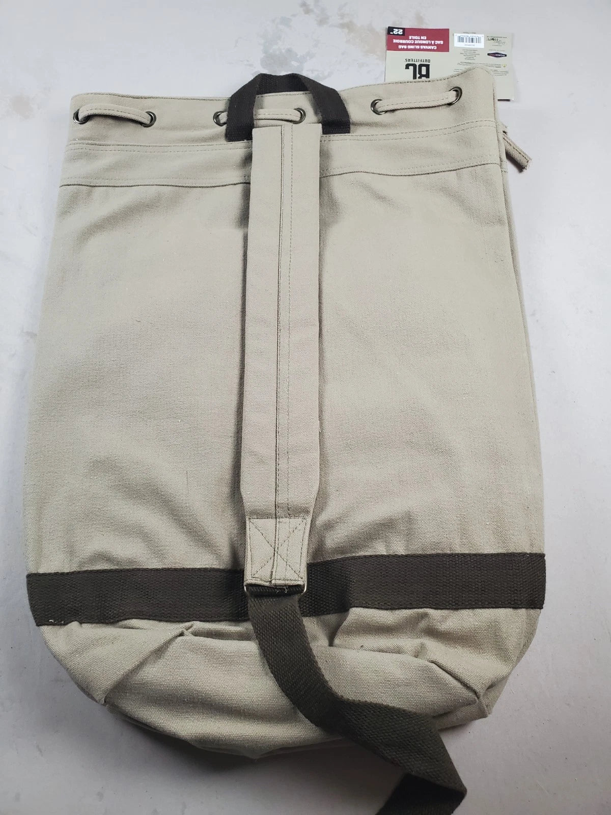 BC Outfitters Beige Single Strap 20 inch Rucksack Travel Hike NWT
