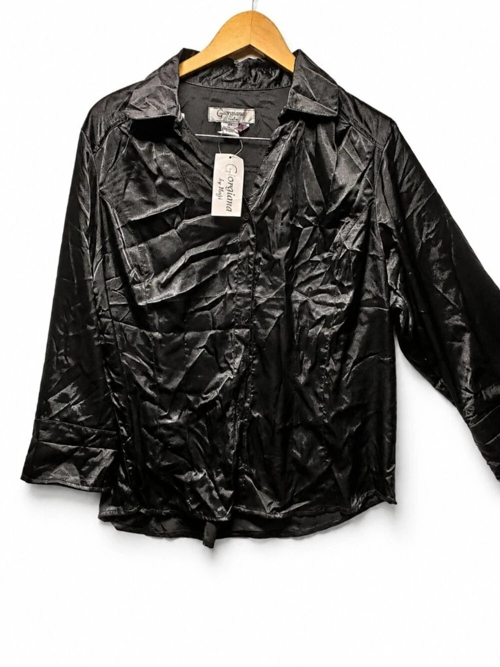 Giorgiana by Naji Long Sleeve Blouse - Black - Womens 2X