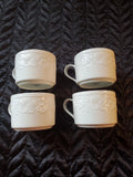 Farberware Alsace 4242 Porcelain coffee/tea cup set of 4 - Scroll leaves
