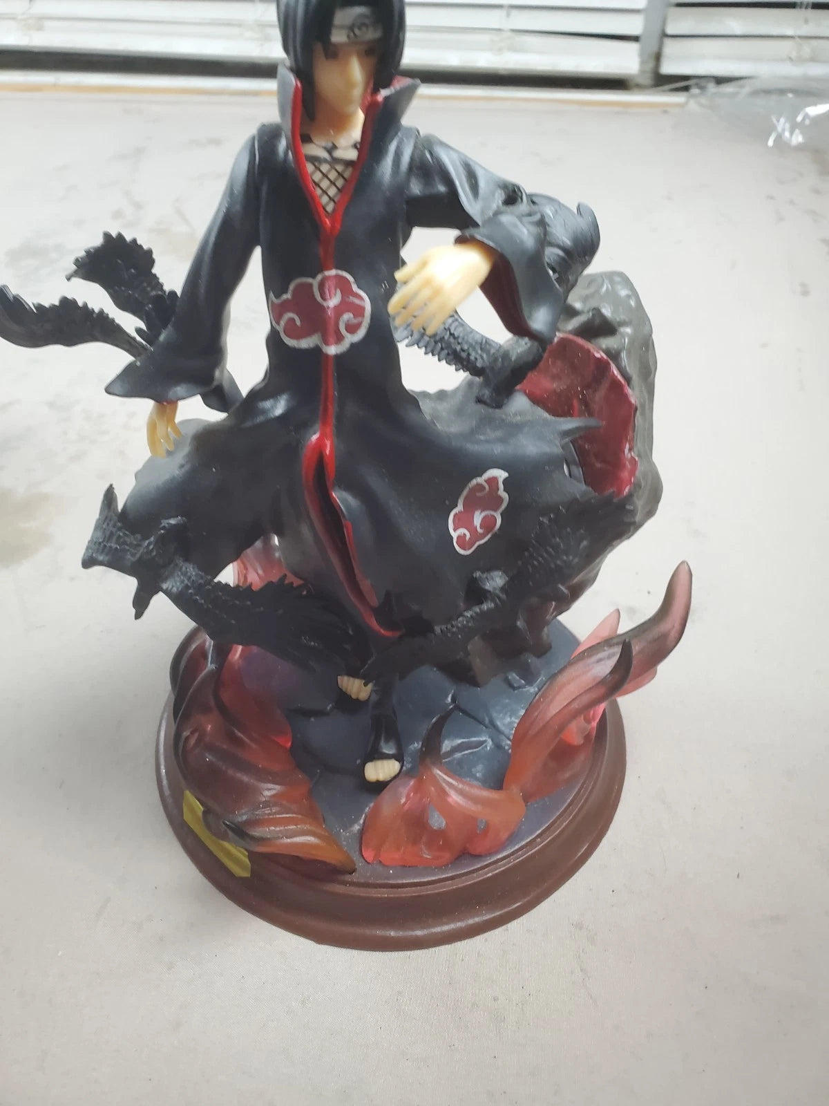 Naruto Shippuden Itachi Uchiha Crow Summon Figure – Akatsuki Cloak – Anime 9"