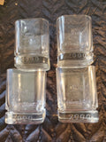 Crown Royal 2000 Limited Edition Set of 4 Embossed Whiskey Glasses