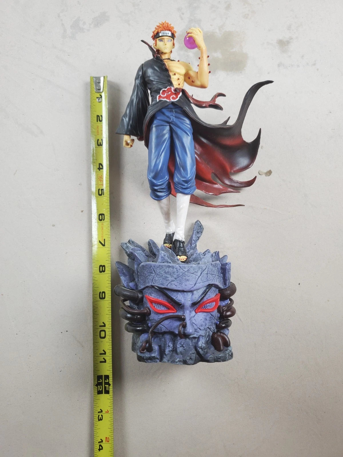 Naruto Shippuden Pain (Deva Path) Figure – Akatsuki Cloak – Chakra Sphere 11"