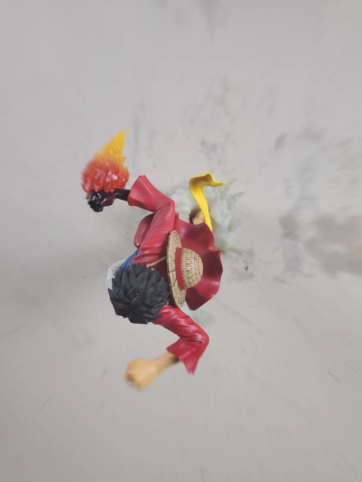 Monkey D. Luffy One Piece Anime Figure – Dynamic Attack Pose w/ Flame &amp; Smoke