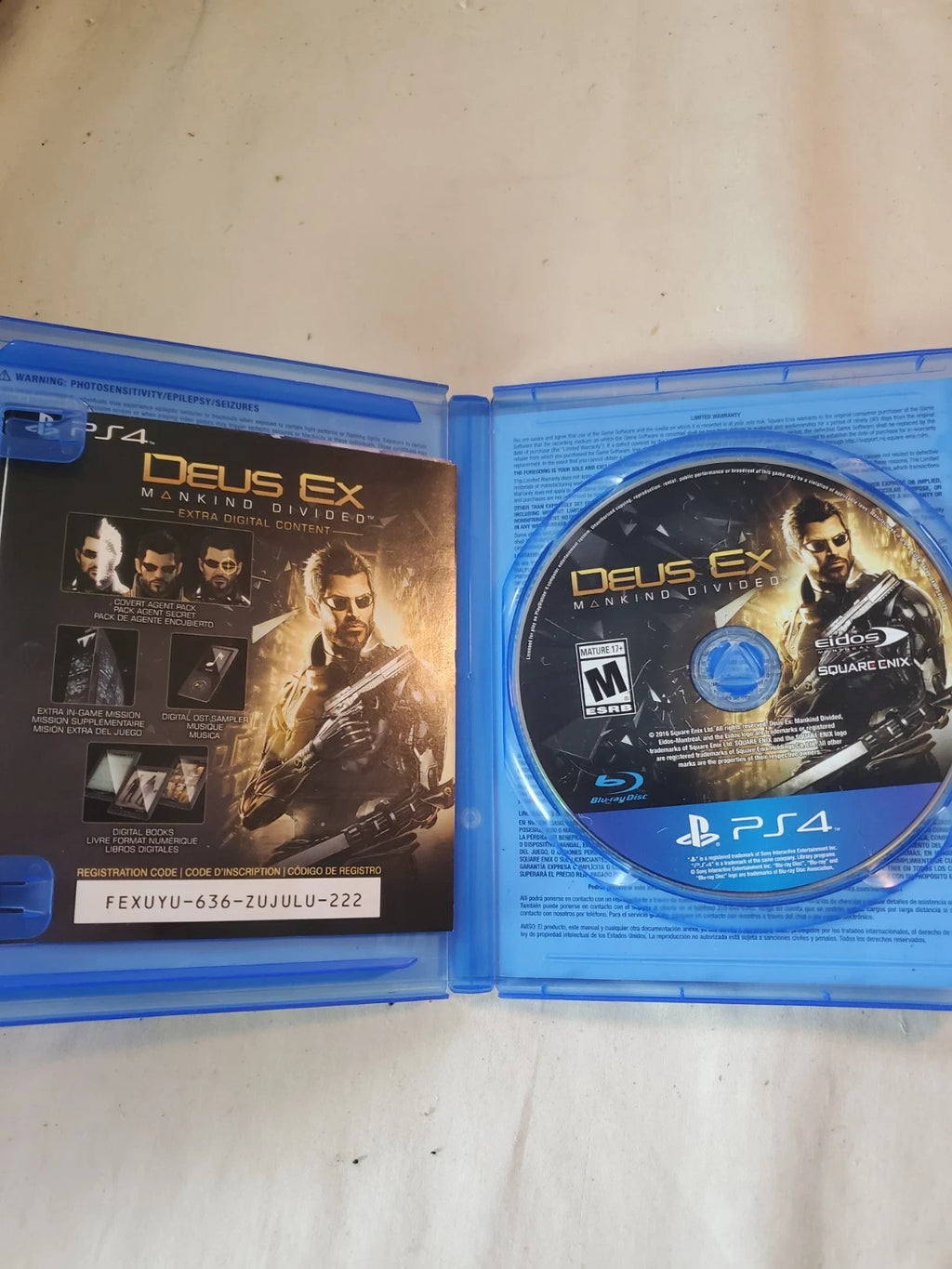 Deus Ex: Mankind Divided PS4 Game with Extra Content