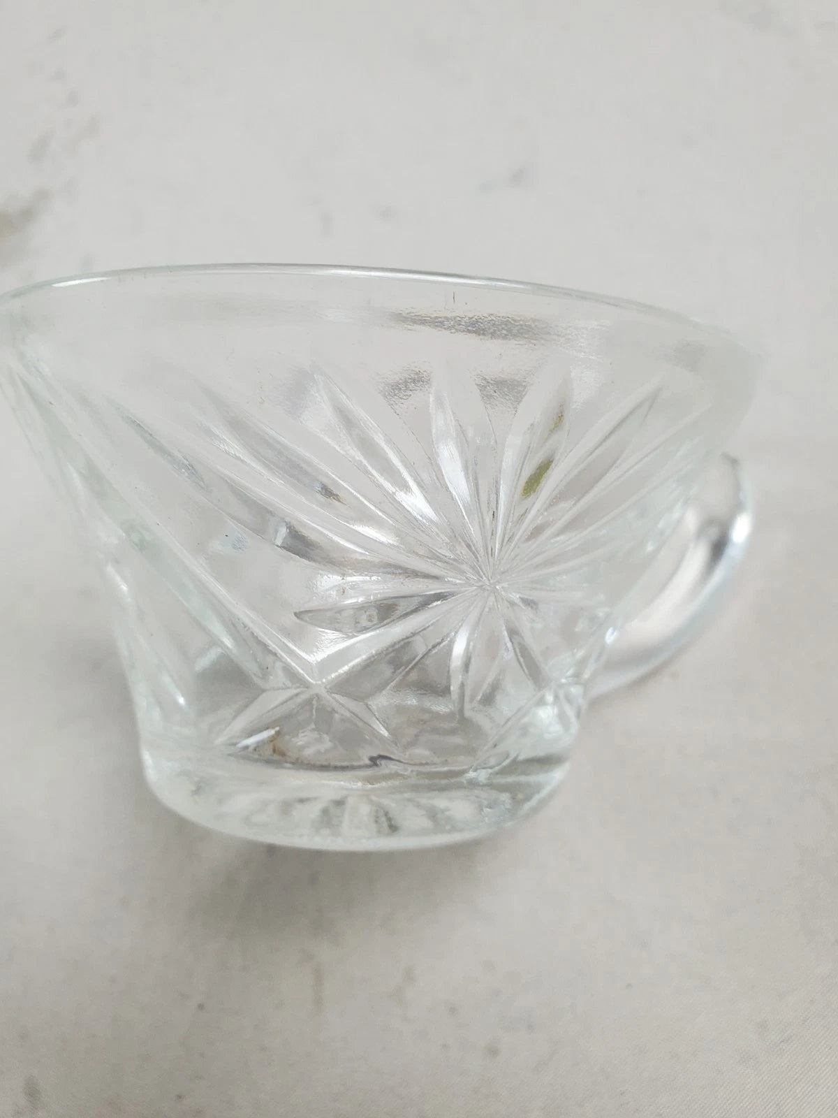 Anchor Hocking Set of 7 Eapc Star of David Glass Punch Cup Vintage