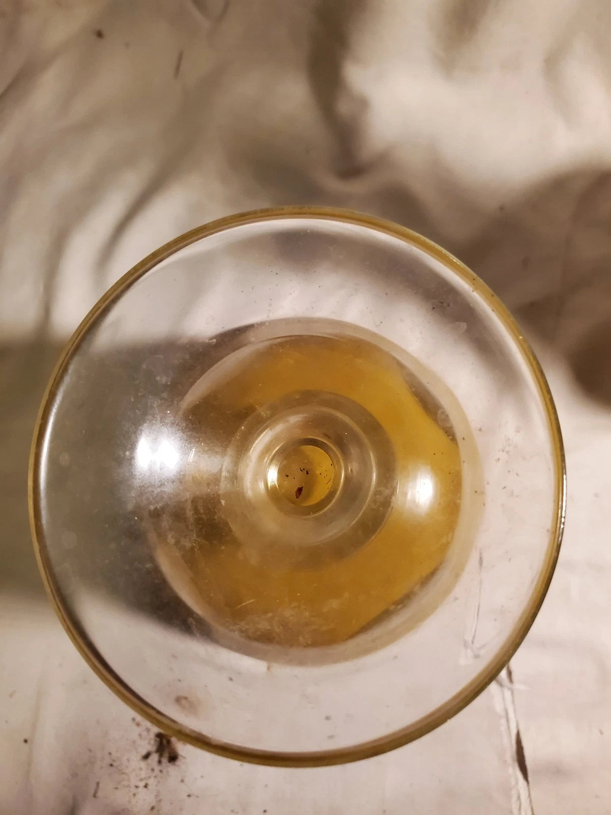 Vintage Amber &amp; White Art Glass Pedestal Vase – 10" Tall, 8" Diam